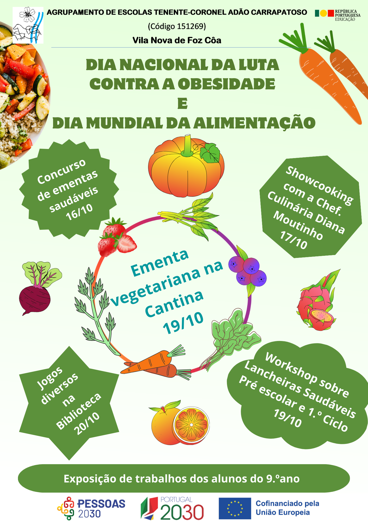 Dia Nacional da Luta contra a Obesidade e Dia Mundial da Alimentação